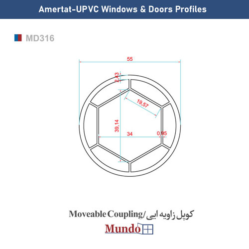 کوپل زاویه ایی/Mundo Moveable Coupling